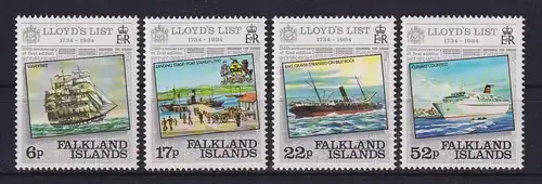 Falkland-Inseln 1984 Linienschiffe Mi.-Nr. 407-410 postfrisch **