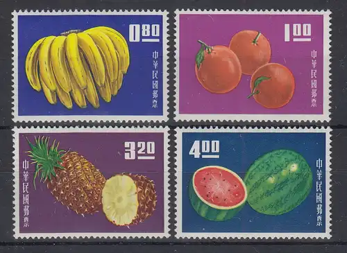 Taiwan 1964 Früchte, Obstsorten Mi.-Nr. 536-539 postfrisch **