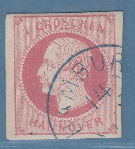 Hannover 1859 König Georg V. 1 Groschen Mi.-Nr.14a sauber O HARBURG