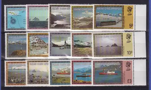 Falkland-Inseln Dependencies 1980 Landschaften Mi.-Nr. 78-92 I postfrisch **