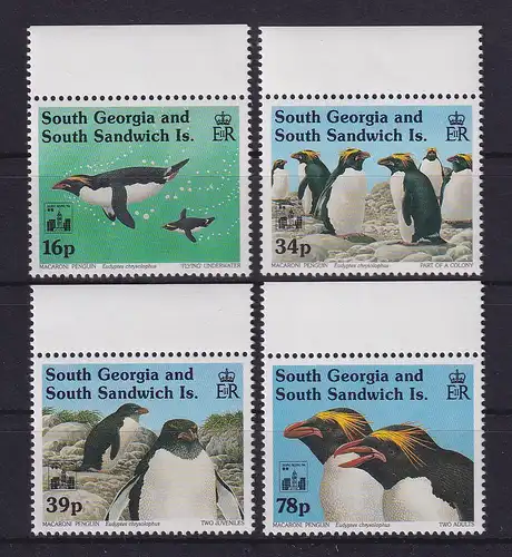 Südgeorgien und Süd-Sandwich-Inseln 1993 Pinguine mit Aufdruck Mi-Nr. 231-234 **
