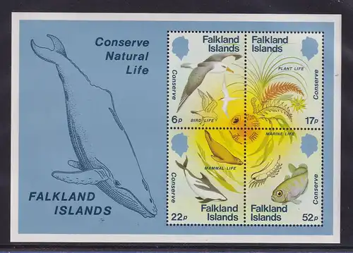 Falkland-Inseln 1984 Naturschutz  Mi.-Nr. Block 4  postfrisch **