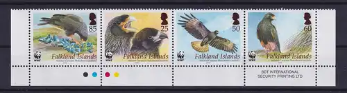 Falkland-Inseln 2006 Falklandkarakara Mi.-Nr. 976-979 Unterrandstreifen **