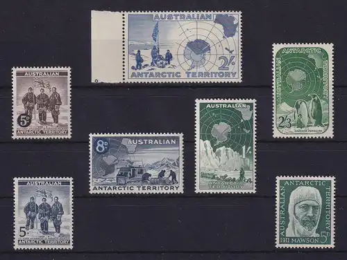 Australische Antarktis 1957/61 Antarktisforschung Mi.-Nr. 1-7 postfrisch **