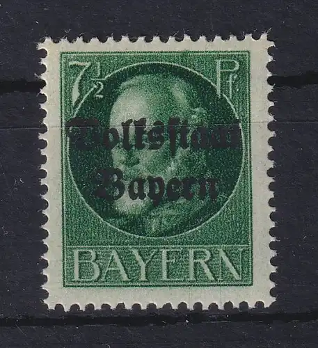 Bayern 1919 Ludwig III. Volksstaat Bayern Mi.-Nr. 118 II a postfrisch **