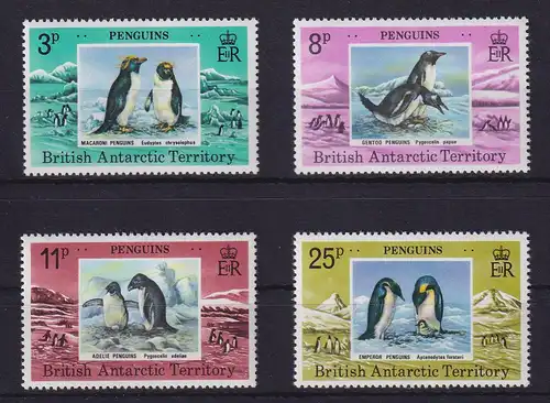 Britische Antarktis 1979 Pinguine Mi.-Nr. 74-77 postfrisch **