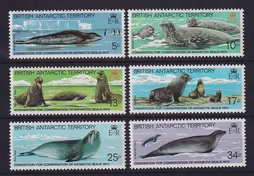 Britische Antarktis 1983 Robben Mi.-Nr. 98-103 postfrisch **