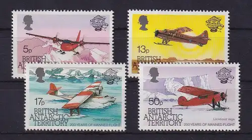 Britische Antarktis 1983 Flugzeuge Luftfahrt Mi.-Nr. 104-107 postfrisch **