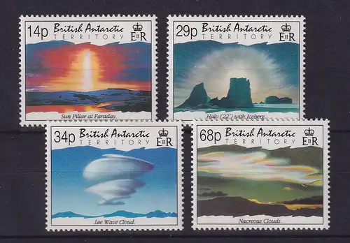 Britische Antarktis 1992 Atmosphärische Erscheinungen Mi.-Nr. 199-202 **