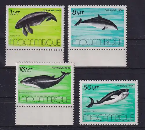 Mocambique 1986 Wale Mi.-Nr. 1066-1069 postfrisch **