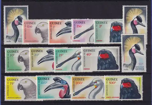 Guinea 1962 Freimarken Vögel Mi.-Nr. 149-163 postfrisch ** 