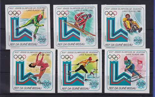 Guinea-Bissau 1979 Winterolympiade Lake Placid Mi.-Nr. 544-549 B postfrisch ** 