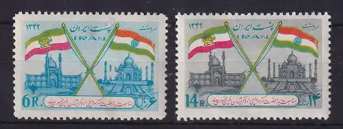 Iran 1963 Besuch von Präsident Radhakrishnan Mi.-Nr. 1158-1159 postfrisch ** 