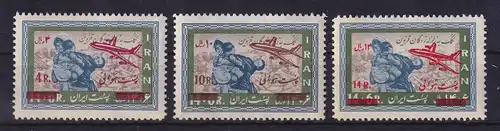 Iran 1969 Flug Großbritannien-Australien Mi.-Nr. 1447-1449 postfrisch ** 
