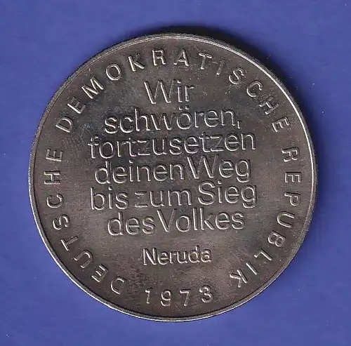 DDR 1973 Medaille Pablo Neruda große Ausführung 40 mm