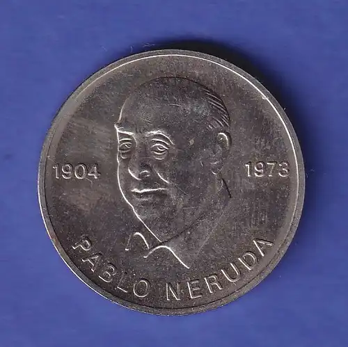 DDR 1973 Medaille Pablo Neruda kleine Ausführung 26 mm
