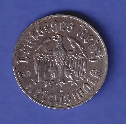 Deutsches Reich Silbermünze Martin Luther 2 Reichsmark 1933 A