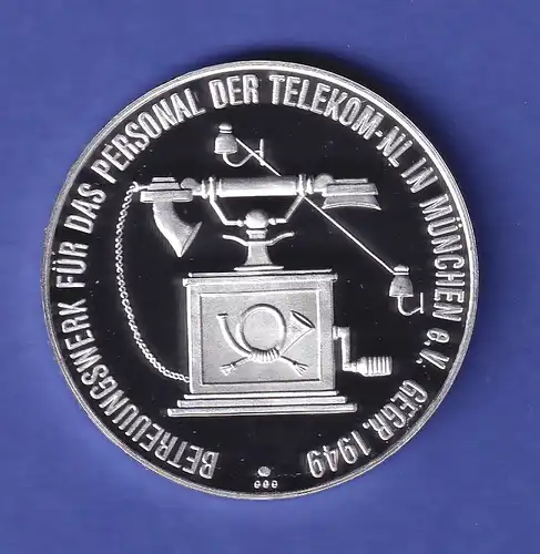 Silbermedaille Für das Betreuungswerk des Telekom-Personals in München PP