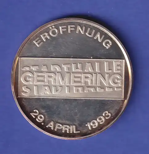 Silbermedaille zur Einweihung der Stadthalle Germering 1993