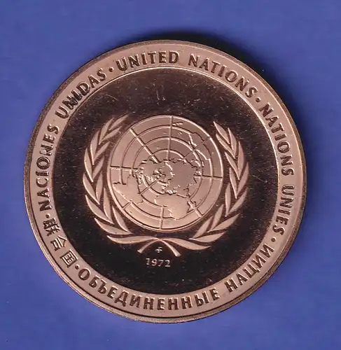 Bronze-Medaille Vereinte Nationen / Friedenstaube 1972