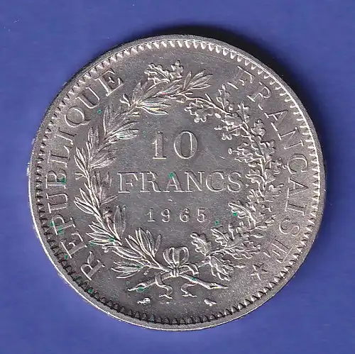 Frankreich Silbermünze 10 Francs Hercules 1965