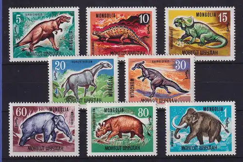 Mongolei 1967 Prähistorische Tiere Mi.-Nr. 460-467 postfrisch **