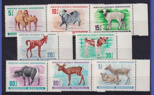 Mongolei 1968 Tierkinder Mi.-Nr. 482-489 postfrisch **