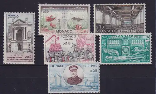 Monaco 1960 Ozeanographisches Museum Mi.-Nr. 635-640 postfrisch **