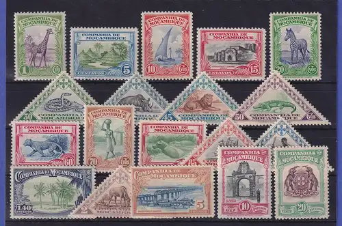 Mocambique 1917 Landesmotive Mi.-Nr. 201-219 postfrisch **