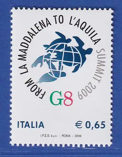Italien 2009 Gipfelkonferenz der G8-Staaten, L`Aquila  Mi.-Nr. 3315 ** 