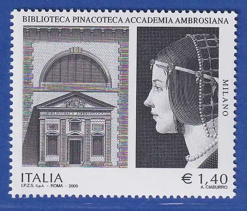 Italien 2009 Bibliothek und Pinakothek Ambrosiana, Mailand  Mi.-Nr. 3326 **