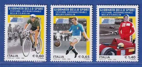 Italien 2009 Briefmarkenausst. ITALIA 2009, Rom Tag des Sports Mi.-Nr 3336-38 **
