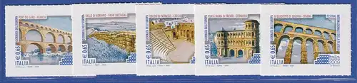 Italien 2009 Briefmarkenausst. ITALIA 2009, Rom Euro-Währung Mi.-Nr. 3348-52 ** 