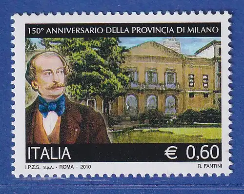 Italien 2010 150 Jahre Provinz Mailand, Massimo D`Azeglio Mi.- Nr.3366 ** 