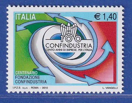 Italien 2010 Arbeitgeberorganisation Confindustria, Emblem  Mi.- Nr.3374 ** 