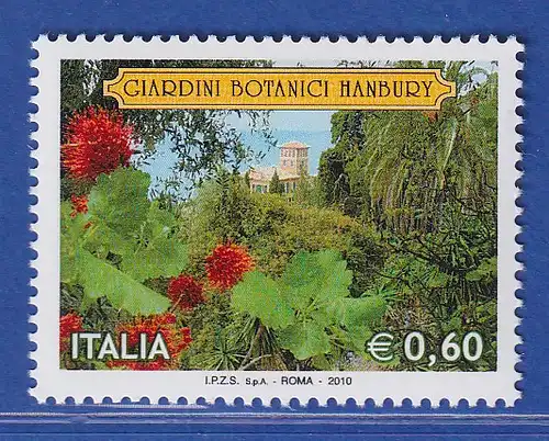 Italien 2010 Botanischer Garten Villa Harbury, Ventimiglia  Mi.- Nr. 3380 ** 