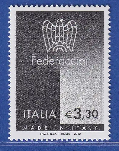 Italien 2010 Made in Italy Stahlhersteller Federacciai  Mi.-Nr. 3389 ** 