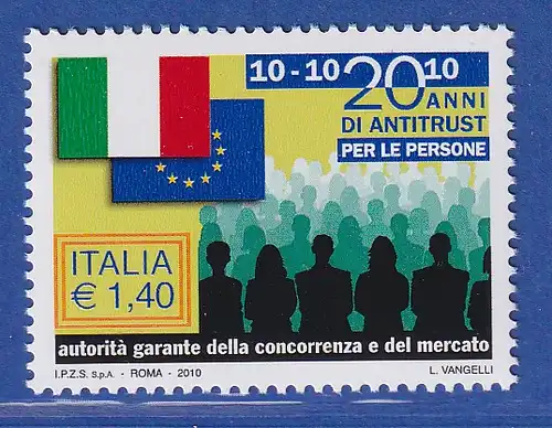 Italien 2010 20 Jahre Kartellamt  Mi.-Nr. 3407 ** 