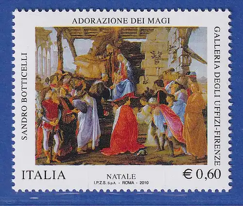 Italien 2010 Weihnachten, Anbetung der Könige von S. Botticelli Mi.-Nr. 3415 ** 