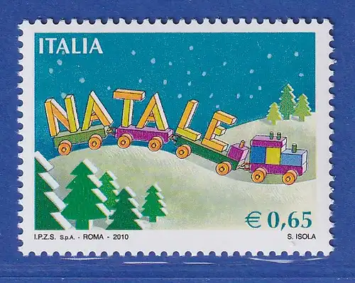 Italien 2010 Weihnachten, Holzeisenbahn  Mi.-Nr. 3416 ** 