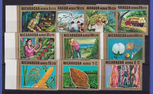 Nicaragua 1969 Einheimische Wirtschaft Mi.-Nr. 1528-1537 postfrisch **