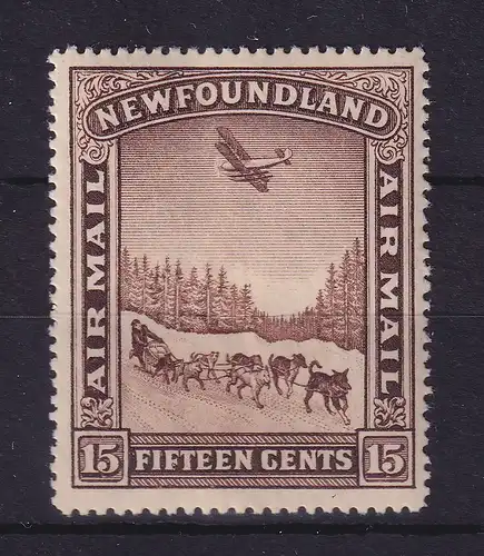 Neufundland 1931 Flugzeug und Hundeschlitten Mi.-Nr. 155 ungebraucht *