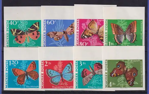 Ungarn 1969 Schmetterlinge Mi.-Nr. 2494-2501 B postfrisch **