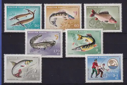 Ungarn 1967 Angler-Kongress Fische Mi.-Nr. 2344-2350 postfrisch **