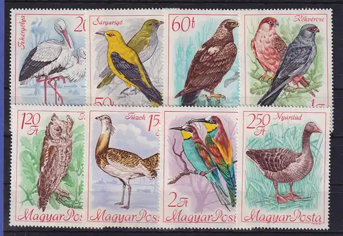 Ungarn 1968 Einheimische Vögel Mi.-Nr. 2398-2405 A postfrisch **