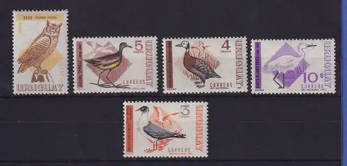 Uruguay 1968/69 Vögel Mi.-Nr. 1113-1114, 1116-1117, 1156 postfrisch **