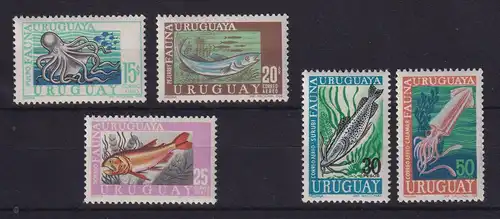 Uruguay 1968 Fische und Kopffüßer Mi.-Nr. 1119-1123 postfrisch **