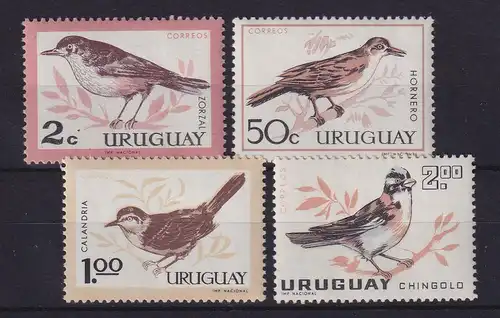 Uruguay 1963 Vögel Mi.-Nr. 955-958 postfrisch **