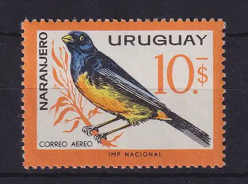 Uruguay 1963 Einheimischer Vogel Blau-gelber Tanager Mi.-Nr. 951 postfrisch **