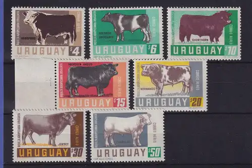 Uruguay 1966 Rinder Mi.-Nr. 1036-1042 postfrisch **